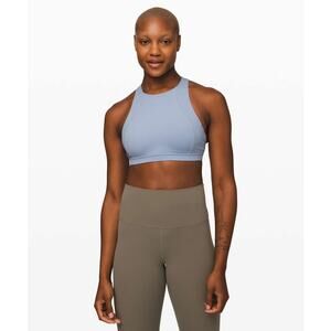 Lululemon Free To Be Serene Bra High Neck Ice Cap Size 8